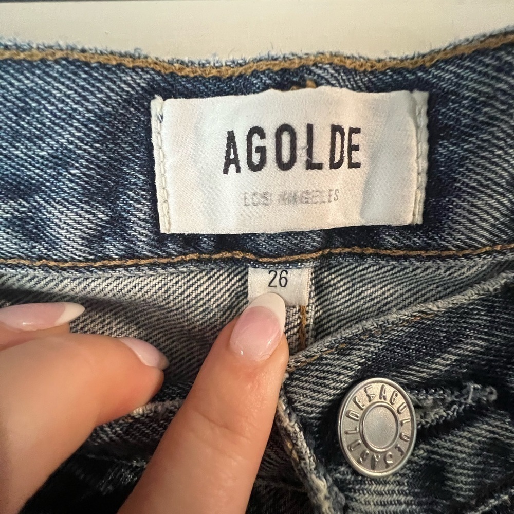 AGOLDE Lana High-Rise Vintage Straight-Leg Jeans in Backdrop 26 - Picture 6 of 9